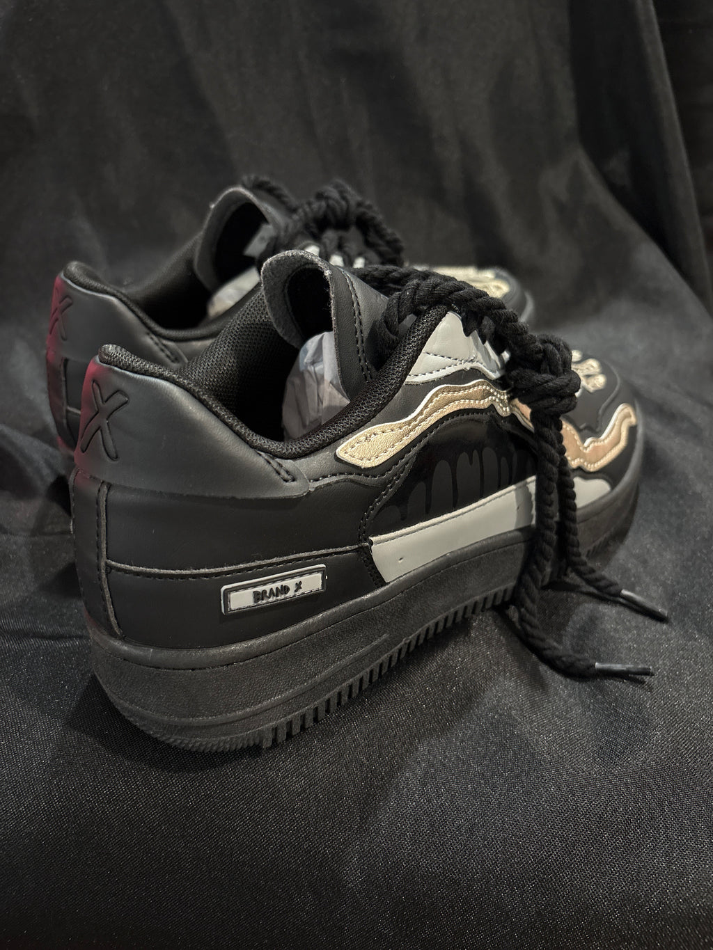 Brand X black and Silver sneakers