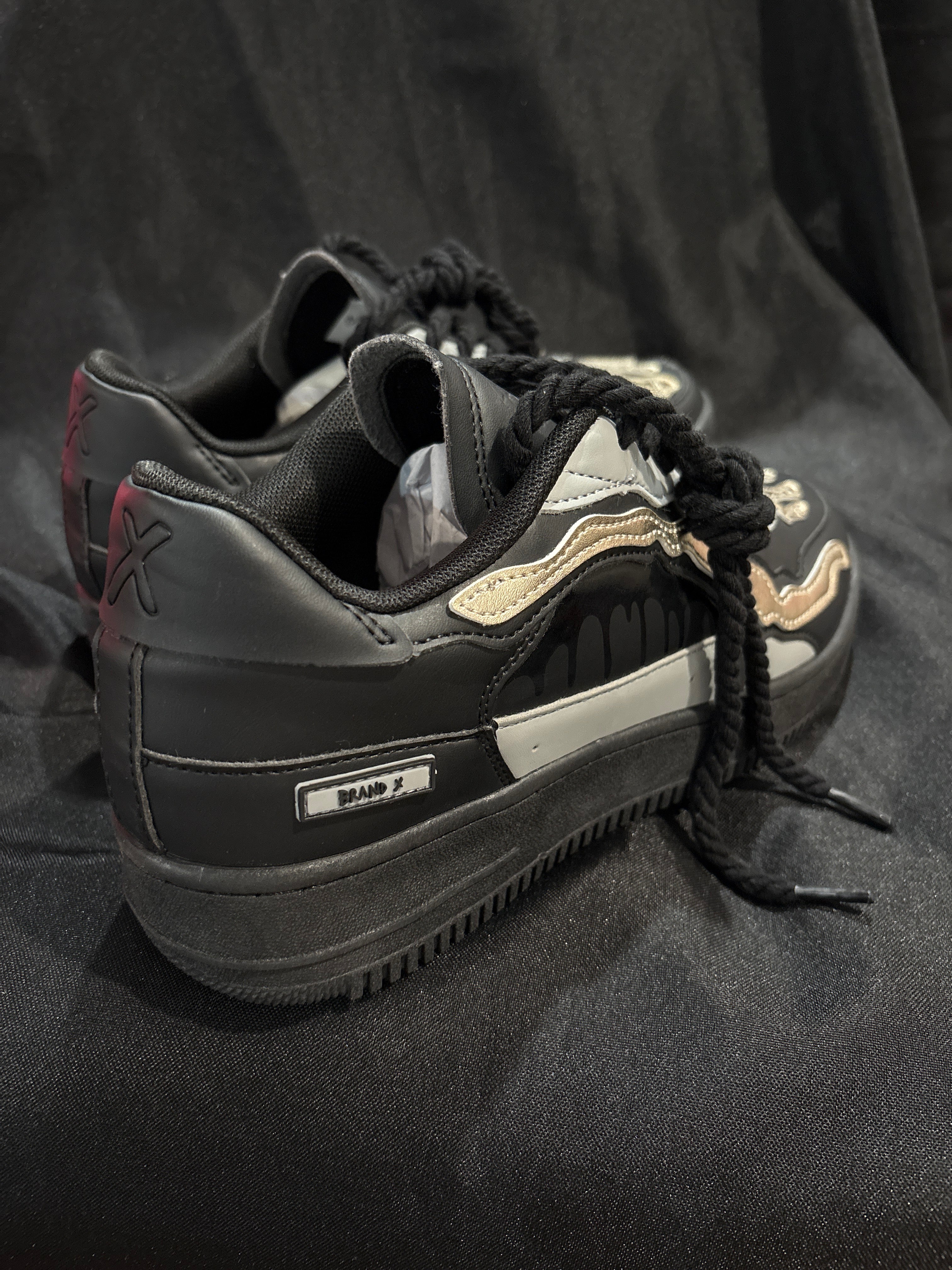 Brand X black and Silver sneakers