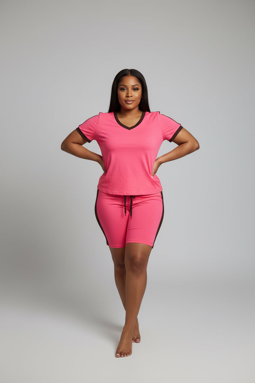 Women pink piece set