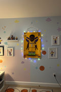 Large-format Kobe Bryant Lego-themed wall hanging designed