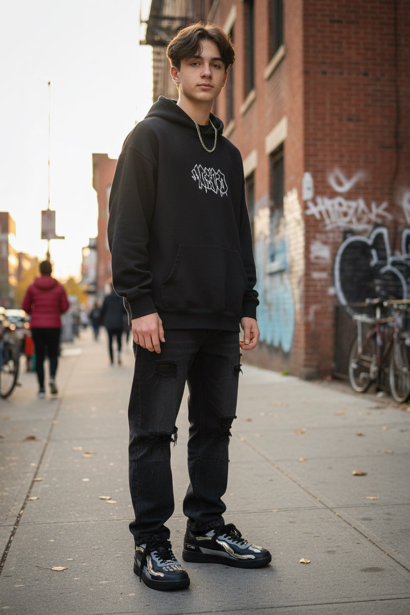 Brand X black and Silver sneakers