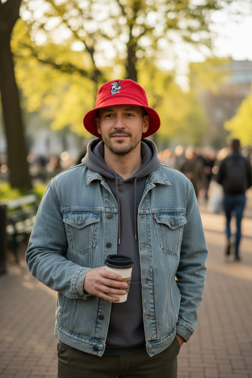 Patch bucket hat