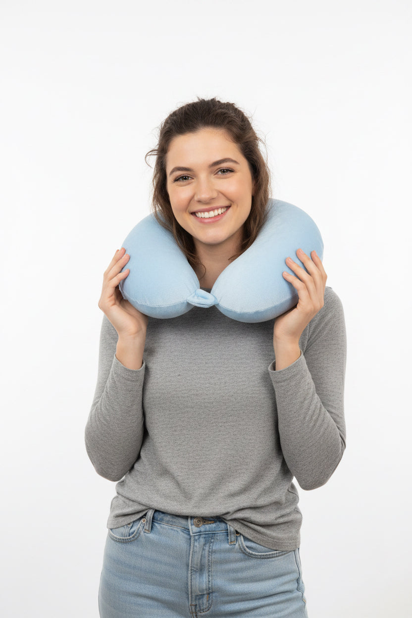 This is a Jay Franco Disney Stitch kids travel neck pillow