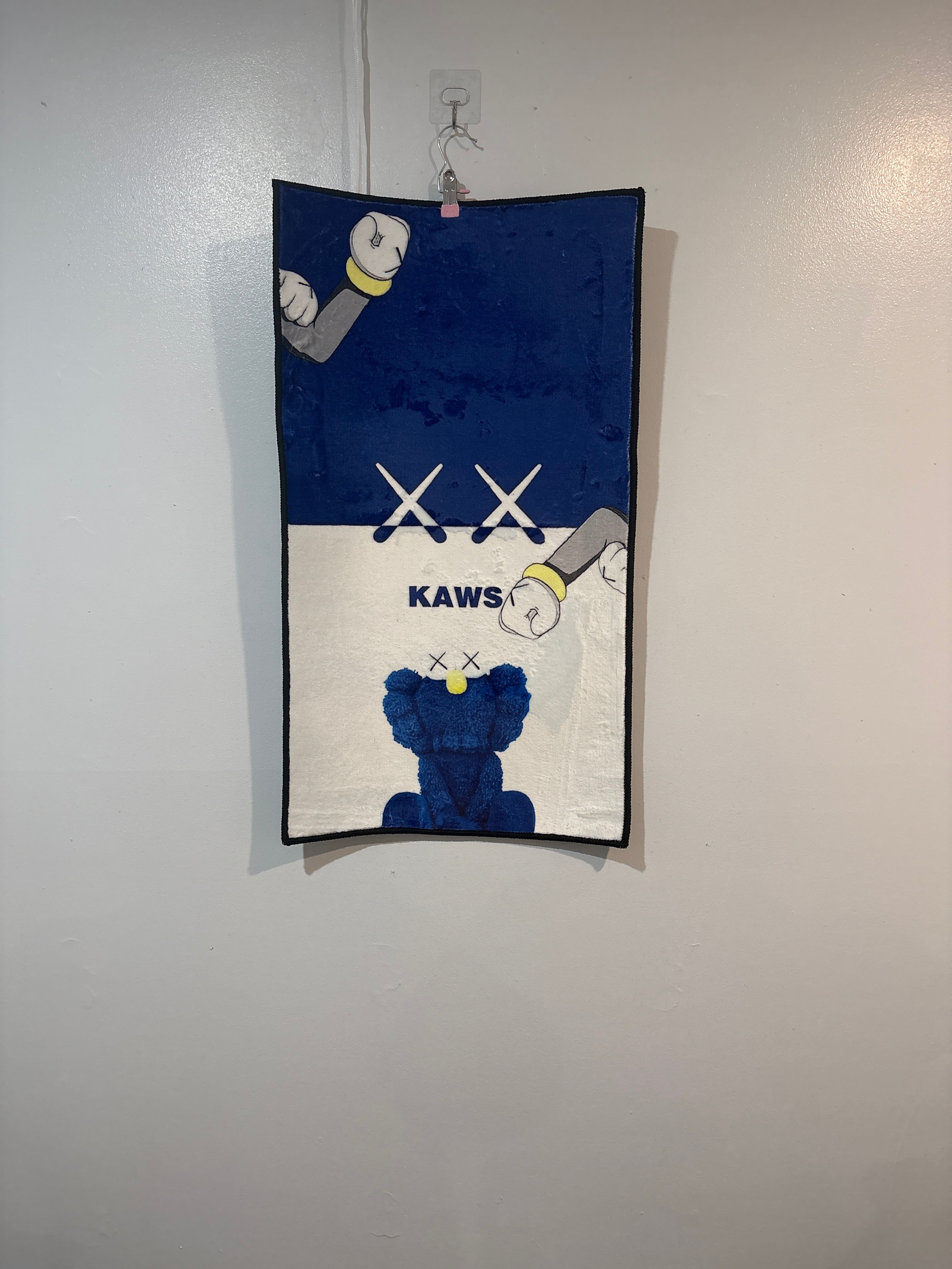 KAWS blue companion decorative wall rug 17X31