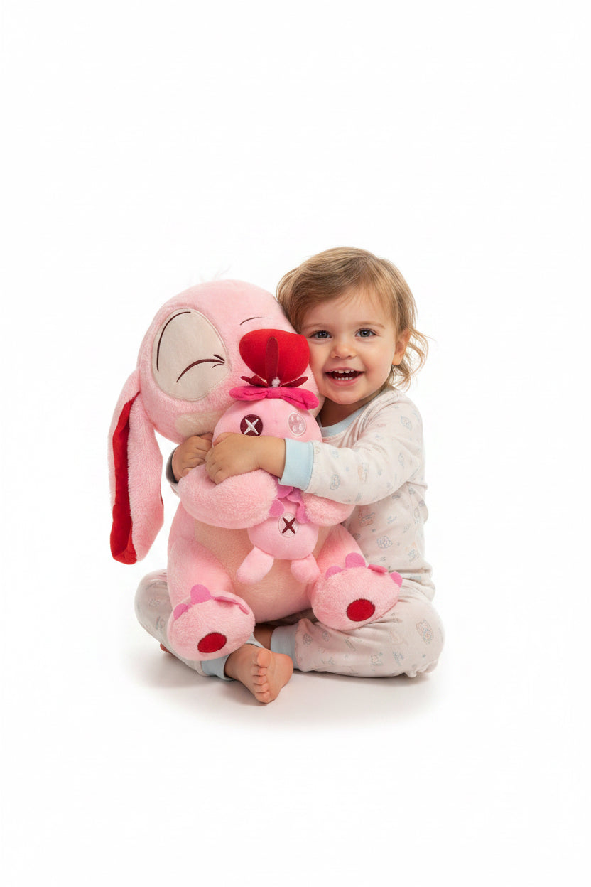 Disney Store Stitch & Scrump Plush Toy with blanket inside.
